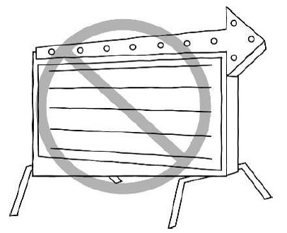 Figure 17-12-0705 - illustration accompanying 17-12-0700 Prohibited signs.